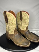 Dan Post Western Boots Men’s 10 Stockman Leather Cowboy Tan DP2847 - £47.42 GBP