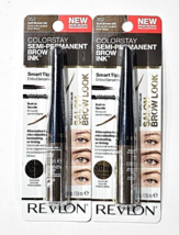2 Pack Revlon Colorstay Semi Permanent Brow Ink 352 Soft Brown Ink - £22.11 GBP