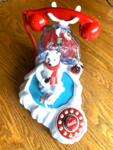 Coca Cola animated Polar Bear Telephone  Skating Iceberg Phone - $557.80 MXN