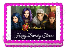 Disney Descendants party edible cake image cake topper frosting sheet - £7.71 GBP