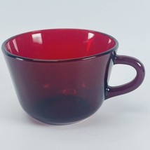 Anchor Hocking Vintage Royal Ruby Red Glass Coffee Tea Punch Cup Mug 1940-1960 - £8.55 GBP
