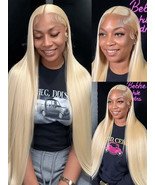 30 40 Inch 613 Honey Blonde 13x4 Lace Front Human Hair Wigs Color Straig... - £44.21 GBP+