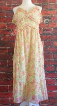 No Boundries Womens Dress L (11-13) Chiffon Ruffle Trim Floral Cottage Core - $20.79