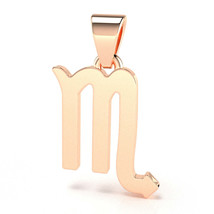 Scorpio Zodiac Sign Pendant In Solid 14K Rose Gold - £132.35 GBP