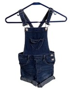 YMI  Shortalls Girls Size 6 Blue Cuffed Denim Overalls Cuffed Bibs Jumper - $11.02