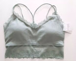 Tranquil &amp; True Womens Size Small Comfort Bra Ribbed Seamless Lace Trim ... - $14.99