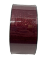 2.5&quot; X 50 Yards Wired Edge Christmas Holiday Ribbon Ruby Red Mega Roll - £19.53 GBP