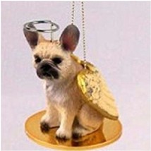 Small Angel French Bulldog Fawn Dog Breed Angel Christmas Ornament - £11.98 GBP