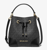 New Michael Kors Mercer Small Logo Bucket Bag Black with Dust bag - £74.15 GBP