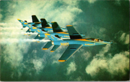 Vtg Postcard Airplane Blue Angels Grumman F6F Helicats, U.S. Navy, F11F-1 Tiger - £5.12 GBP