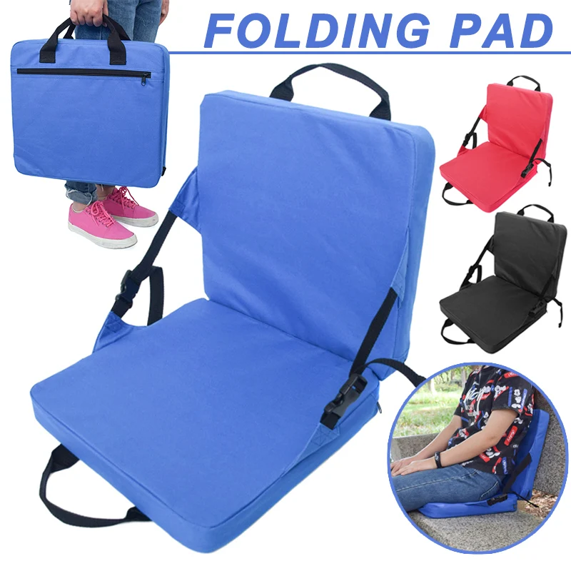 Portable Camping Cushion Chair Folding Recliner Lightweight Backrest Seat - £15.12 GBP+