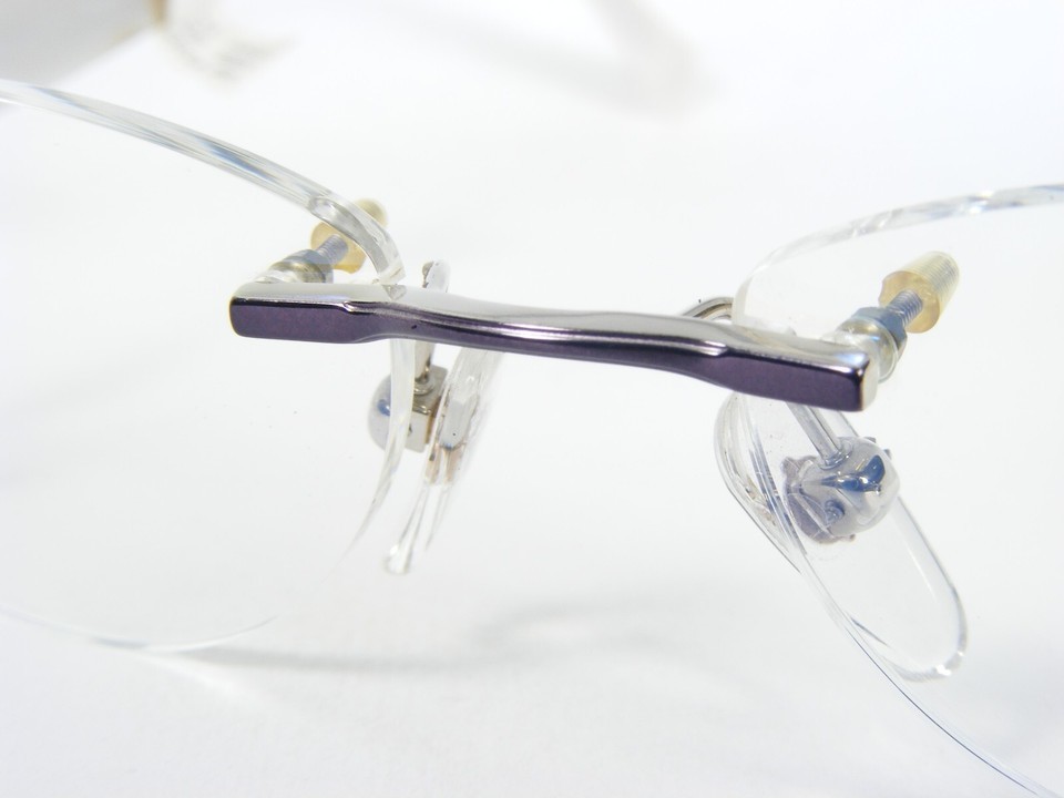 St.Moritz 45002 002 PURPLE /SILVER /GOLD UNIQUE EYEGLASSES PURE TITAN 53-15-135 Item image 14
