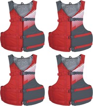 Stohlquist Fit Adult PFD Life Vest | Pack of 4 | Coast Guard, Value Pack - $107.93