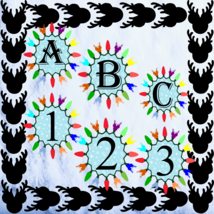 ABC and Numbers 15a-Digital ClipArt-Fonts-Art Clip-Lights-Snowflake-Gift Tag-Not - £0.98 GBP