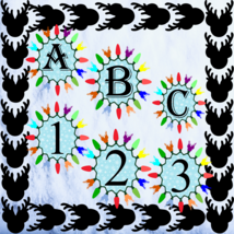 ABC and Numbers 15a-Digital ClipArt-Fonts-Art Clip-Lights-Snowflake-Gift... - $93.67 MXN