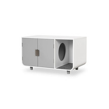 Cat Litter Box Enclosure Furniture with Removable Mat - £154.29 GBP