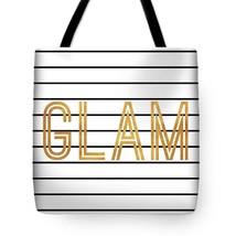 Glam Pinstripe Gold Tote Bag - £33.87 GBP