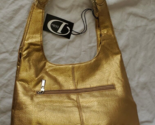 D&#39;eBo Faux Leather Soft Shoulder Bag Purse Gold New Medium Size Silver A... - $29.02