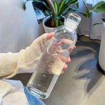 500ml Transparent Time Marker Water Bottle Leakproof Creative Design for... - $12.99