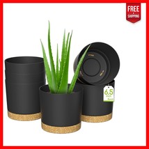 Elegant 6-Pack 6.5&#39;&#39; Self-Watering Planters with Drainage for All Plant ... - $687.50 MXN