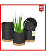 Elegant 6-Pack 6.5&#39;&#39; Self-Watering Planters with Drainage for All Plant ... - $50.95 CAD
