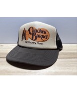 Vintage Cracker Barrel Hat Trucker Hat snapback Tan Brown 80’s Unworn Ad... - $359.35 MXN