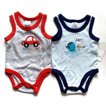 Infant 0-3 Month One Piece Bodysuits Boy Lot of 2 NWT Little Beginnings - £7.91 GBP