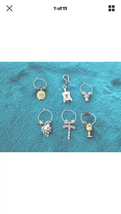 Vintage set of 6 wine glass charms Stunning - £39.95 GBP