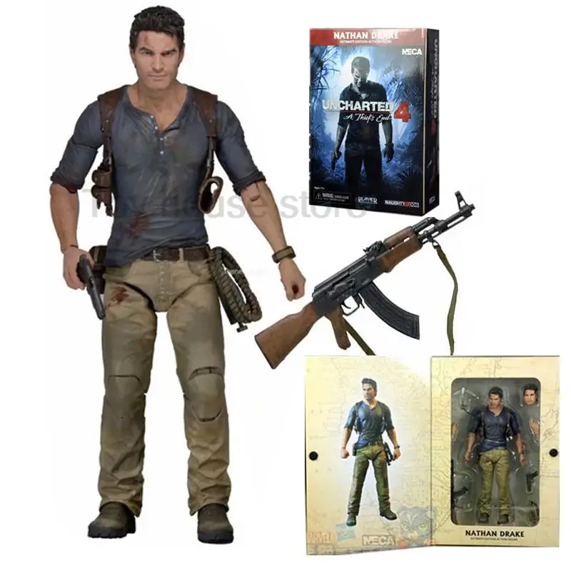 NECA Uncharted 4 A thief&#39;s end NATHAN DRAKE Action Figure Model Toys Collectable - £26.65 GBP