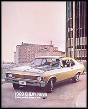 1969 Chevy Chevrolet Nova Brochure Coupe Sedan SS 69 GM - £7.81 GBP