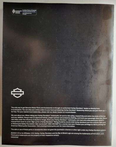 2022 HARLEY DAVIDSON PARTS AND ACCESSORIES CATALOG PDF visual data 4