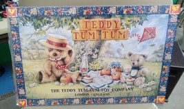 Vintage Teddy Tum Tum Toy Company London England Picnic 1994 Metal Tin Sign - $21.99