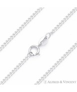1.8mm Thin Cuban / Curb Link Italian Chain Anklet in .925 Italy Sterling... - $431.64 MXN+
