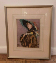 original Blanco y Negro Fashion Spanish Magazine Cover framed &amp; matted 1930&#39;s NF - £102.29 GBP