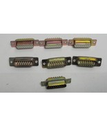 Lot of 7 Souriau FDA15P D-Sub 15-Pin Male &amp; Female Solder Cup Connector ... - $9.77