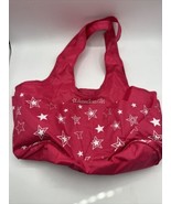 American Girl Dual Tote Bag Doll Cartier Travel Carry Case Pink White Stars - £7.78 GBP