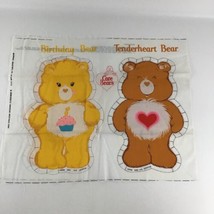 Care Bears Birthday Tenderheart Pillow Pet Cut &amp; Sew Craft Panel Pattern Vintage - £31.07 GBP