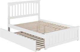 White Full Afi Mission Platform Bed With Coordinating Foot Board And Twin Urban - £522.28 GBP