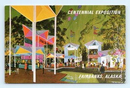 Centennial Exposition Bartlett Plaza Fairbanks Alaska 67 UNP Chrome Postcard D18 - £2.18 GBP