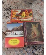 Vintage Jigsaw Puzzle	 Lot Of 3 - $366.99 MXN