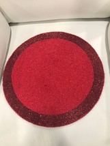 Tahari Red Beaded Charger 14&quot;  Round ~NEW ~ - $39.99