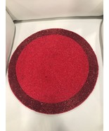 Tahari Red Beaded Charger 14&quot;  Round ~NEW ~ - $39.99