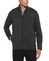 PGA Tour Men&#39;s Royal Fleece Golf Jacket in Caviar Heather-Small - $26.88