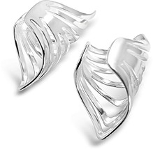 Sterling Silver Non Pierced Ear Clip Cuff Wrap Earrings 100% Hypoallergenic Pair - £48.66 GBP