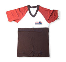 Vintage Early 80’s Florida Colorblock Brown, White &amp; Orange Souvenir T-Shirt XL - £22.93 GBP