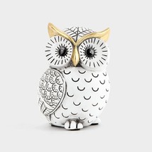 Modern Shelf Decor Accents Animal Sculptures For Birds Lovers, Owls Gift, Owl - $31.97