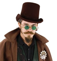 SteamPunk Dark Brown Suede Deluxe Victorian Coachman&#39;s Hat NEW UNWORN - £15.21 GBP