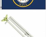 MIS 3&#39;x5&#39; US Navy Seal Polyester Flag and 6&#39; Pole KIT - $29.88