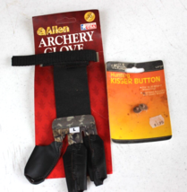 NEW 2 PC ALLEN ARCHERY GLOVE 60335 &amp; LARGE HUNTING KISSER BUTTON 5320 - £7.86 GBP