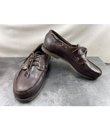 Hitchcock by Sebago Boat Loafers Men 9.5 EEEEE 5E Shoes Brown Leather Sl... - $59.22